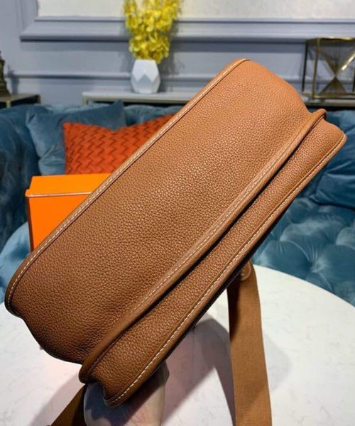 1:1 Replica Hermes Evelyne III 29 Bag Brown With Silver-Toned Hardware For Women, Women's Shoulder And Crossbody Bags 11.4in/29cm H073599CC37