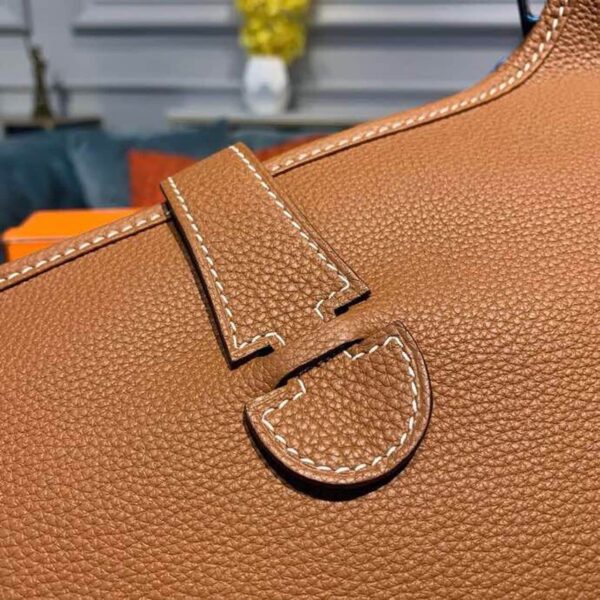 1:1 Replica Hermes Evelyne III 29 Bag Brown With Silver-Toned Hardware For Women, Women's Shoulder And Crossbody Bags 11.4in/29cm H073599CC37