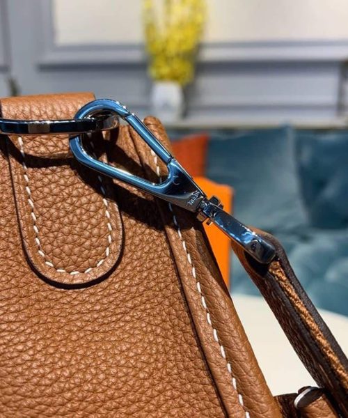 1:1 Replica Hermes Evelyne III 29 Bag Brown With Silver-Toned Hardware For Women, Women's Shoulder And Crossbody Bags 11.4in/29cm H073599CC37