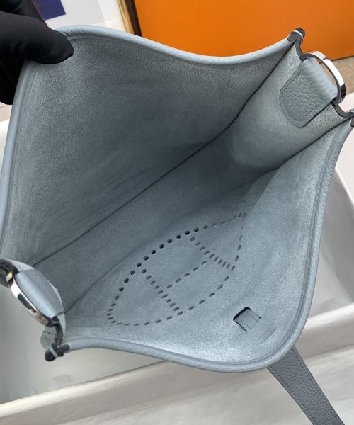 1:1 Replica Hermes Evelyne III 29 Bag Light Blue With Silver-Toned Hardware For Women, Women's Shoulder And Crossbody Bags 11.4in/29cm H056277CK18