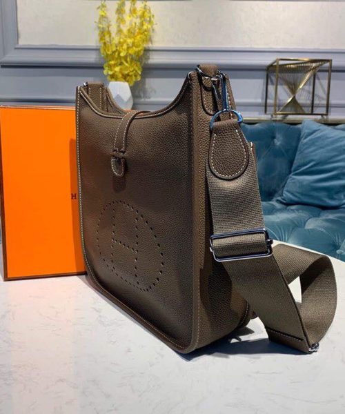 1:1 Replica Hermes Evelyne III GM Bag Brown For Women 11.8in/30cm
