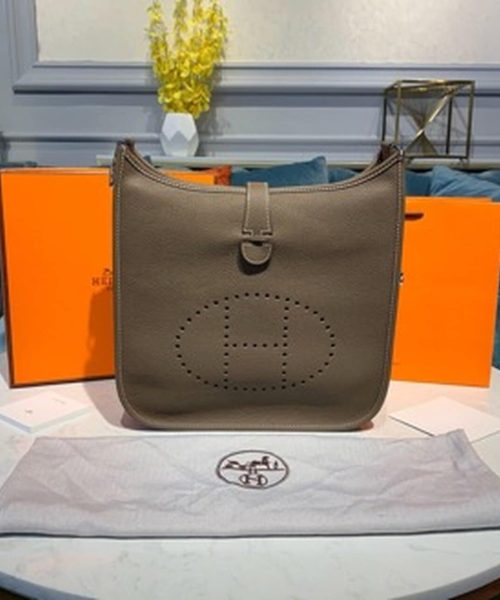 1:1 Replica Hermes Evelyne III GM Bag Brown For Women 11.8in/30cm