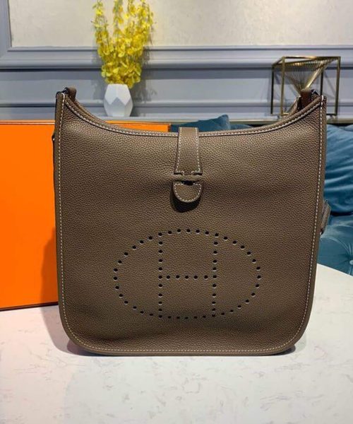 1:1 Replica Hermes Evelyne III GM Bag Brown For Women 11.8in/30cm