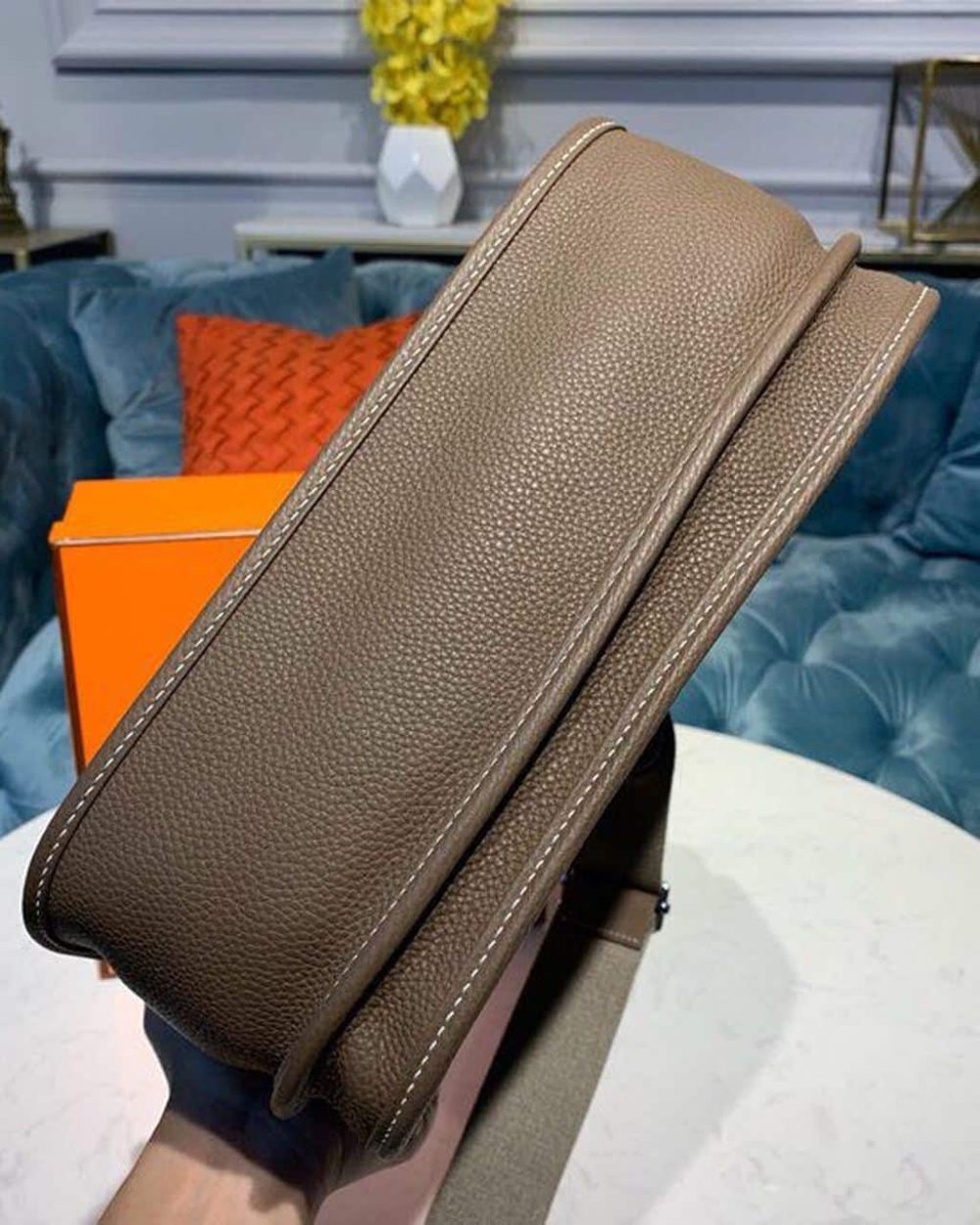 1:1 Replica Hermes Evelyne III GM Bag Brown For Women 11.8in/30cm