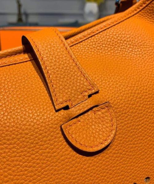 1:1 Replica Hermes Evelyne III GM Bag Orange For Women 11.8in/30cm