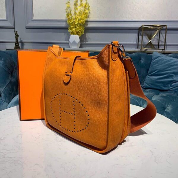 1:1 Replica Hermes Evelyne III GM Bag Orange For Women 11.8in/30cm