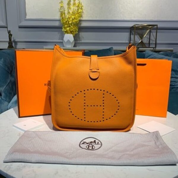 1:1 Replica Hermes Evelyne III GM Bag Orange For Women 11.8in/30cm