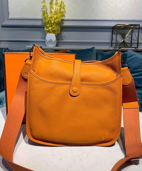1:1 Replica Hermes Evelyne III GM Bag Orange For Women 11.8in/30cm