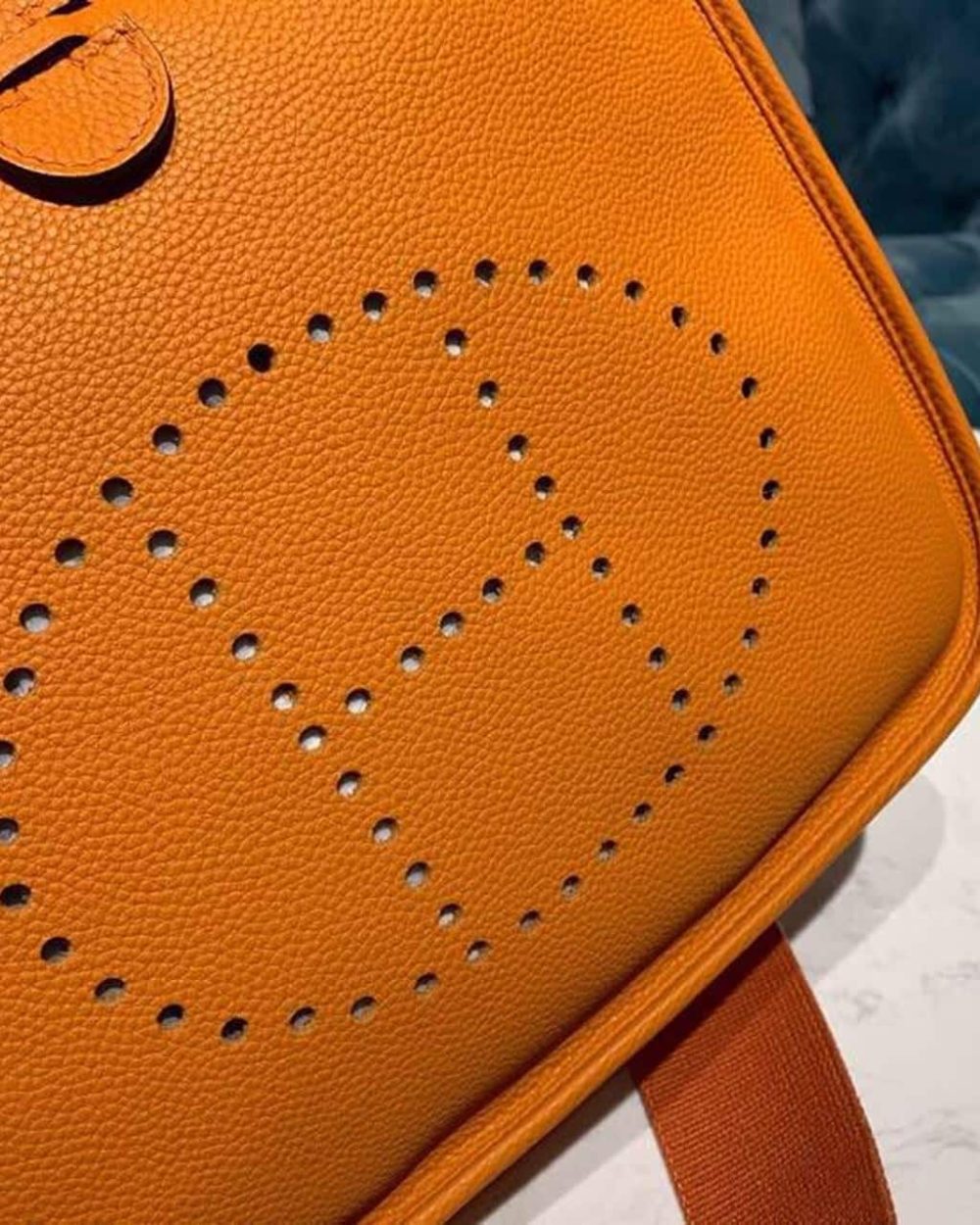 1:1 Replica Hermes Evelyne III GM Bag Orange For Women 11.8in/30cm