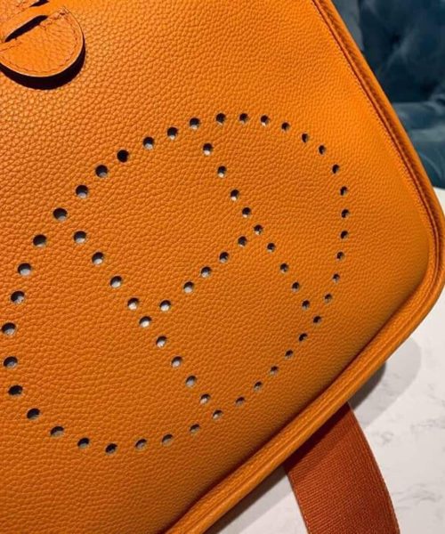 1:1 Replica Hermes Evelyne III GM Bag Orange For Women 11.8in/30cm