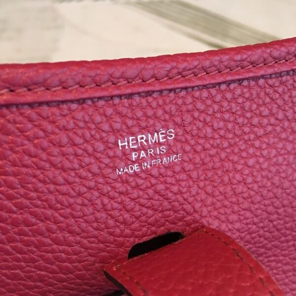 1:1 Replica Hermes Evelyne III PM Bag Burgundy For Women Silver Toned Hardware 11.8in/30cm
