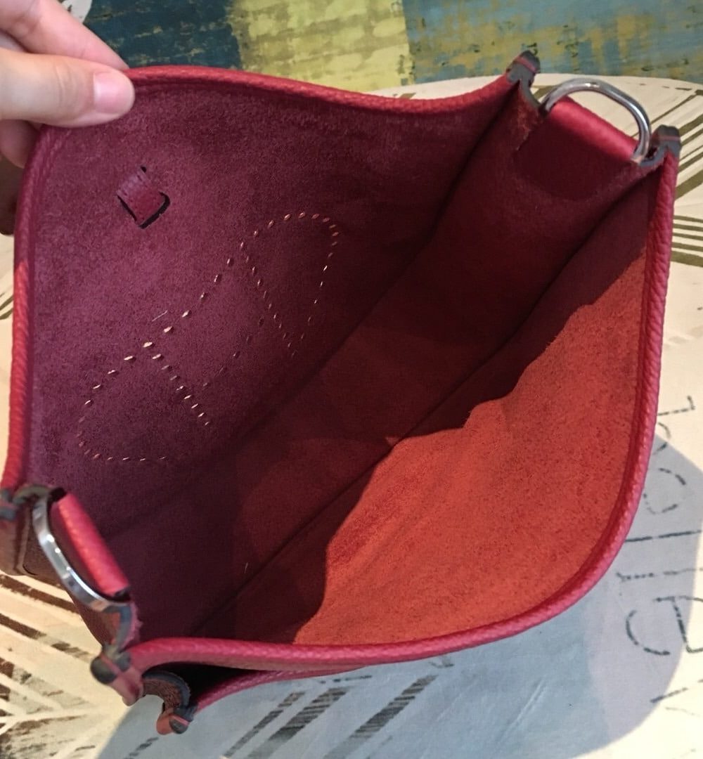 1:1 Replica Hermes Evelyne III PM Bag Burgundy For Women Silver Toned Hardware 11.8in/30cm