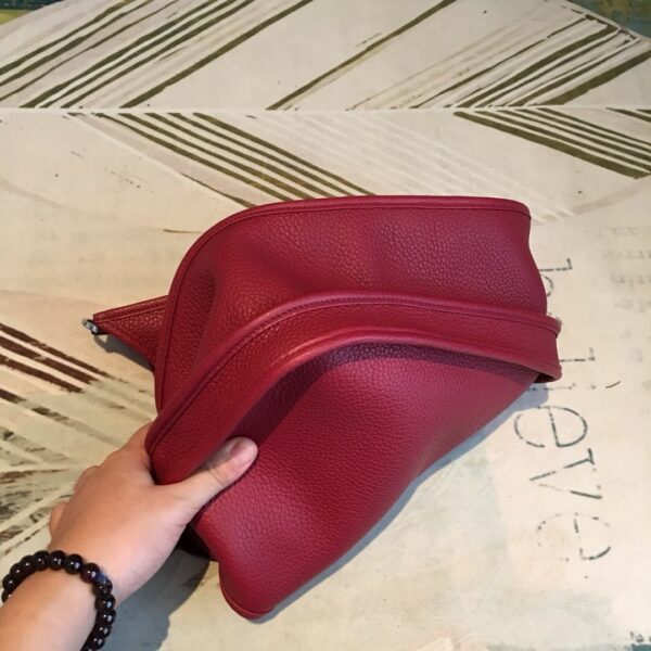 1:1 Replica Hermes Evelyne III PM Bag Burgundy For Women Silver Toned Hardware 11.8in/30cm