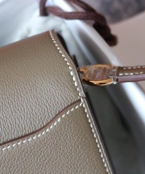 1:1 Replica Hermes Evercolor Sac Roulis 23 Grey Galet For Women, Women's Handbags, Shoulder Bags 9in/23cm