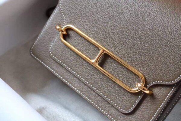 1:1 Replica Hermes Evercolor Sac Roulis 23 Grey Galet For Women, Women's Handbags, Shoulder Bags 9in/23cm