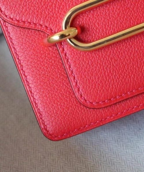 1:1 Replica Hermes Evercolor Sac Roulis 23 Red For Women, Women's Handbags, Shoulder Bags 9in/23cm