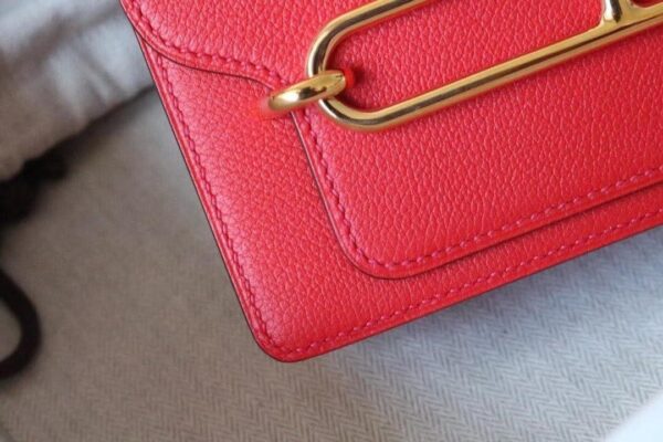 1:1 Replica Hermes Evercolor Sac Roulis 23 Red For Women, Women's Handbags, Shoulder Bags 9in/23cm