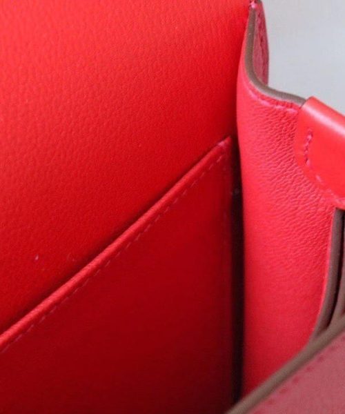 1:1 Replica Hermes Evercolor Sac Roulis 23 Red For Women, Women's Handbags, Shoulder Bags 9in/23cm