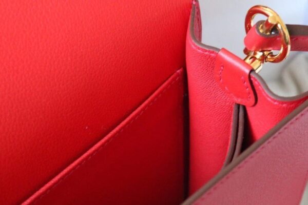 1:1 Replica Hermes Evercolor Sac Roulis 23 Red For Women, Women's Handbags, Shoulder Bags 9in/23cm
