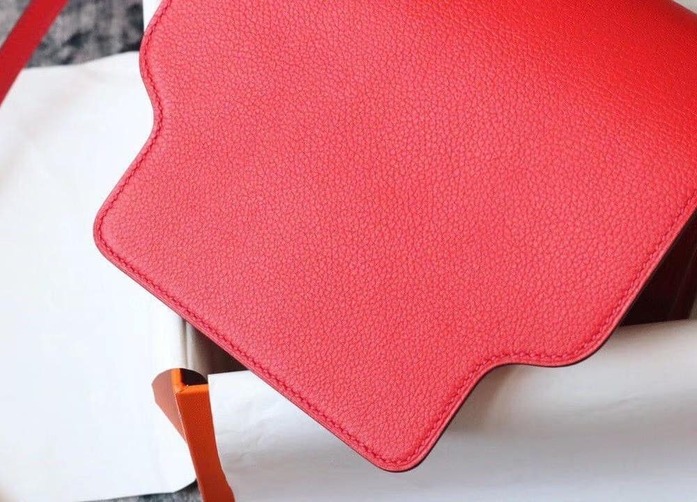 1:1 Replica Hermes Evercolor Sac Roulis 23 Red For Women, Women's Handbags, Shoulder Bags 9in/23cm