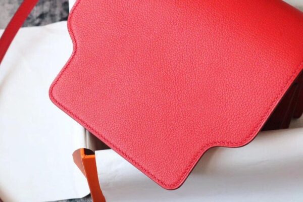 1:1 Replica Hermes Evercolor Sac Roulis 23 Red For Women, Women's Handbags, Shoulder Bags 9in/23cm