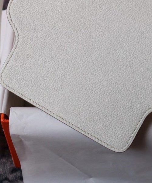 1:1 Replica Hermes Evercolor Sac Roulis 23 White For Women, Women's Handbags, Shoulder Bags 9in/23cm
