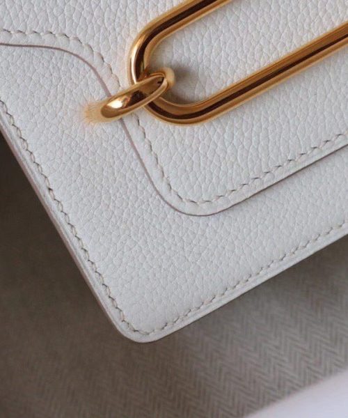 1:1 Replica Hermes Evercolor Sac Roulis 23 White For Women, Women's Handbags, Shoulder Bags 9in/23cm