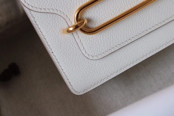 1:1 Replica Hermes Evercolor Sac Roulis 23 White For Women, Women's Handbags, Shoulder Bags 9in/23cm