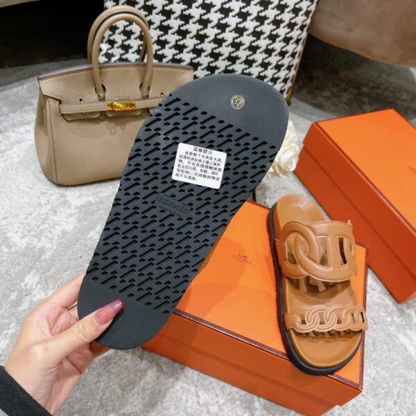 Hermes Extra Sandal Brown For Women, Women's Shoes H221146Z A3355