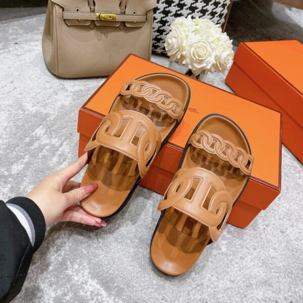 Hermes Extra Sandal Brown For Women, Women's Shoes H221146Z A3355