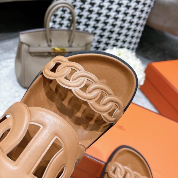 Hermes Extra Sandal Brown For Women, Women's Shoes H221146Z A3355