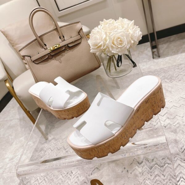 Hermes Eze 30 Sandal White For Women, Women's Shoes H221026Z 90380