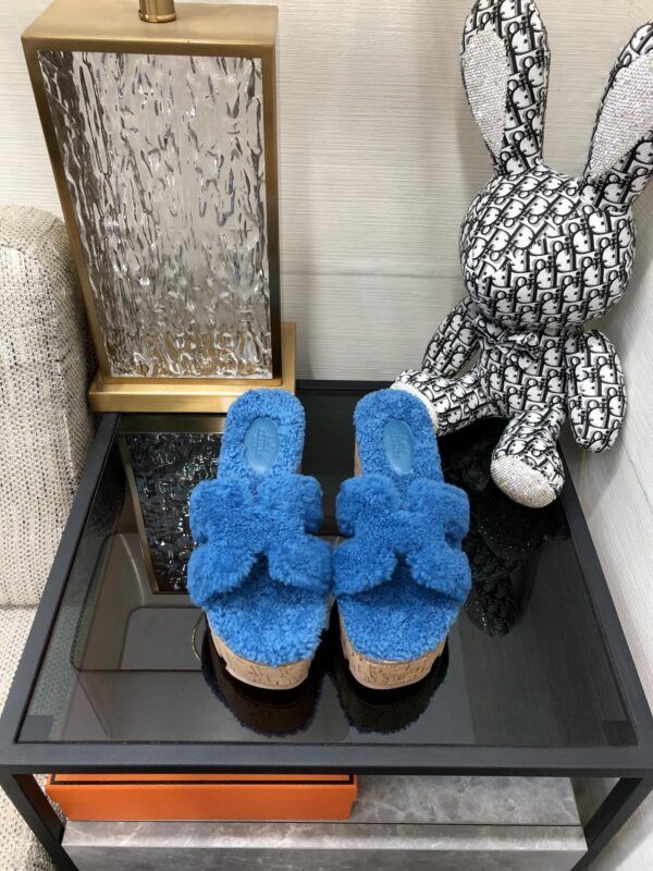 Hermes Figari Sandal Blue For Women
