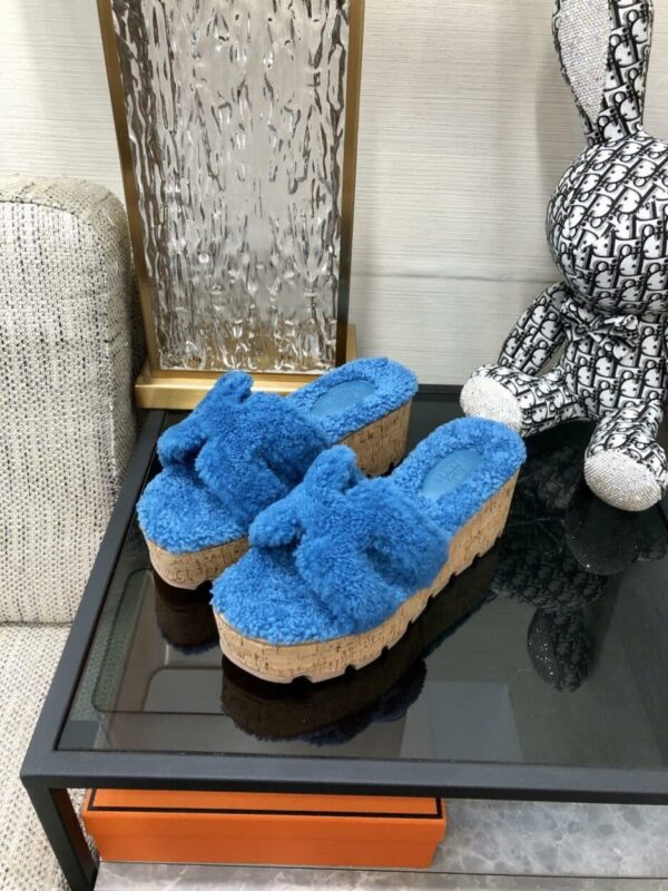 Hermes Figari Sandal Blue For Women