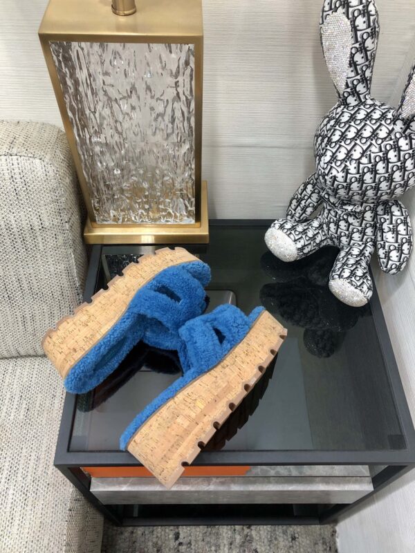 Hermes Figari Sandal Blue For Women