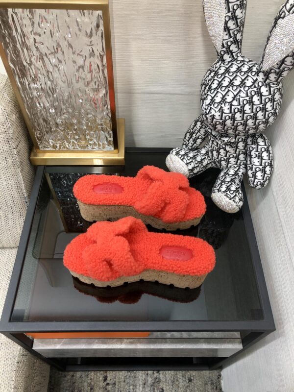 Hermes Figari Sandal Red For Women