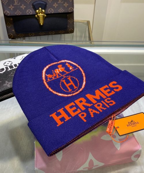 Hermes Frequence Beanie In Blue