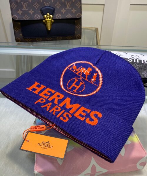 Hermes Frequence Beanie In Blue