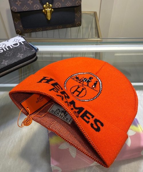 Hermes Frequence Beanie In Orange