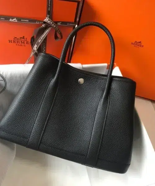 1:1 Replica Hermes Garden Party 30 Tote Bag Black For Women, Women’s Handbags, Shoulder Bags 11.8in/30cm