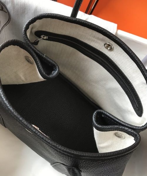 1:1 Replica Hermes Garden Party 30 Tote Bag Black For Women, Women’s Handbags, Shoulder Bags 11.8in/30cm