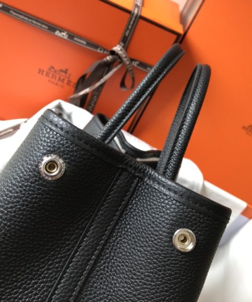 1:1 Replica Hermes Garden Party 30 Tote Bag Black For Women, Women’s Handbags, Shoulder Bags 11.8in/30cm