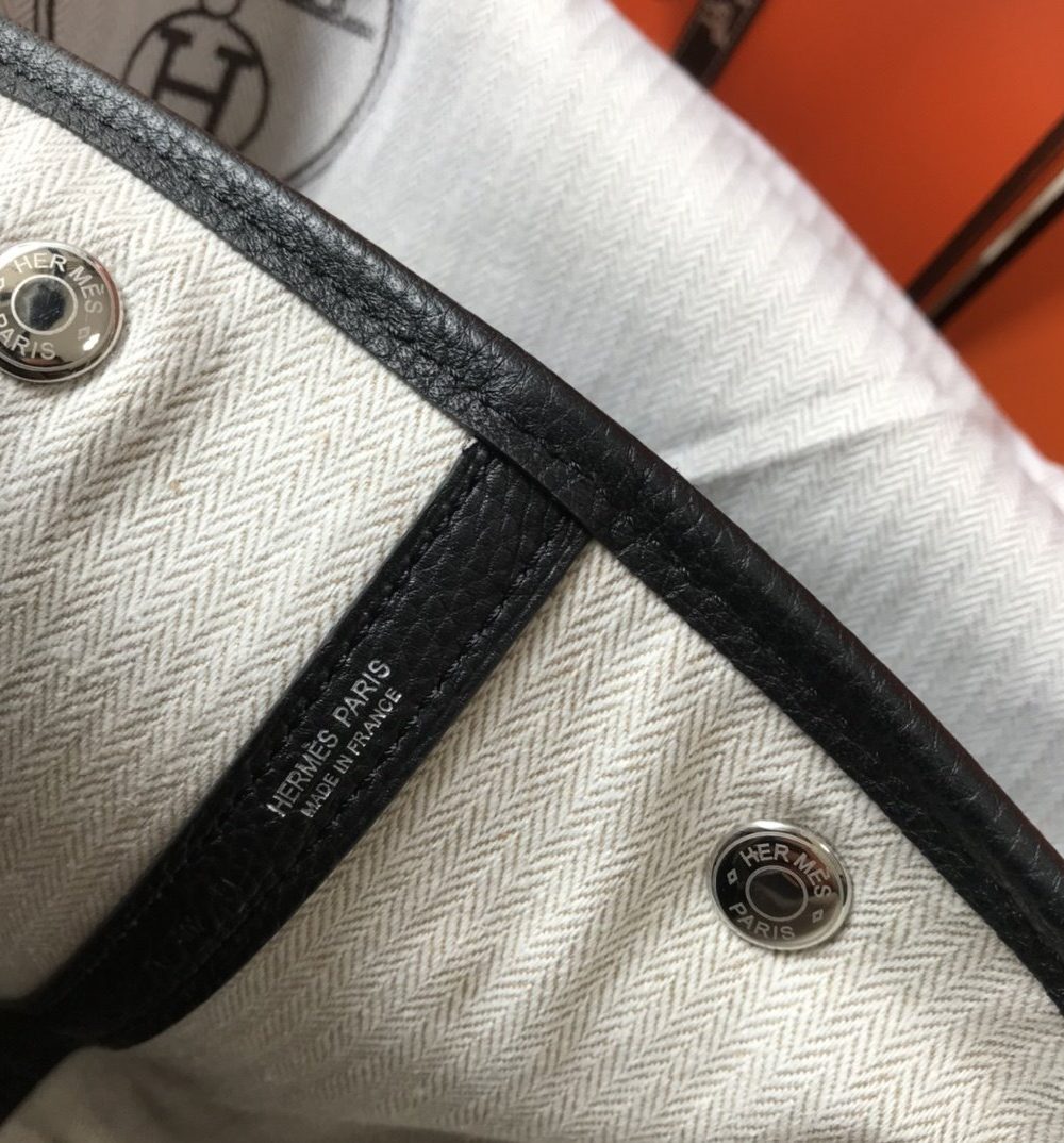 1:1 Replica Hermes Garden Party 30 Tote Bag Black For Women, Women’s Handbags, Shoulder Bags 11.8in/30cm