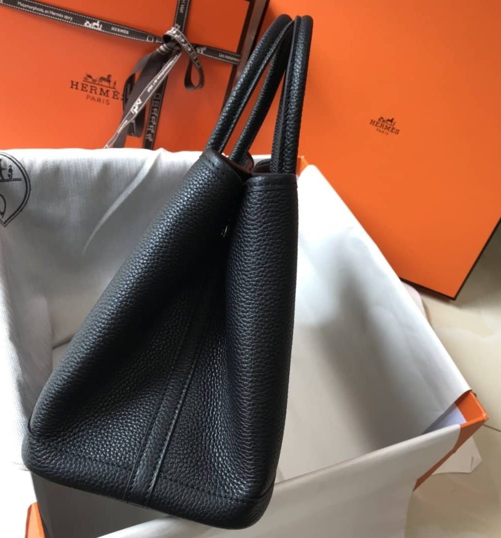 1:1 Replica Hermes Garden Party 30 Tote Bag Black For Women, Women’s Handbags, Shoulder Bags 11.8in/30cm
