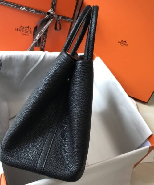 1:1 Replica Hermes Garden Party 30 Tote Bag Black For Women, Women’s Handbags, Shoulder Bags 11.8in/30cm