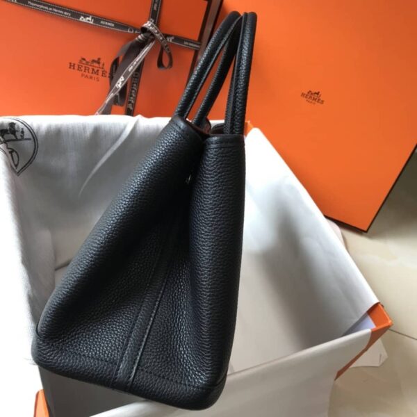 1:1 Replica Hermes Garden Party 30 Tote Bag Black For Women, Women’s Handbags, Shoulder Bags 11.8in/30cm