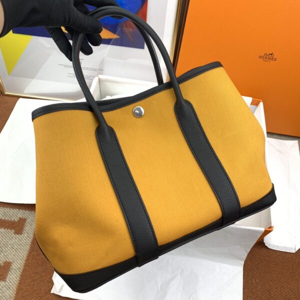 1:1 Replica Hermes Garden Party 36 Canvas Tote Bag Yellow/Black For Women, Women’s Handbags, Shoulder Bags 14.2in/36cm