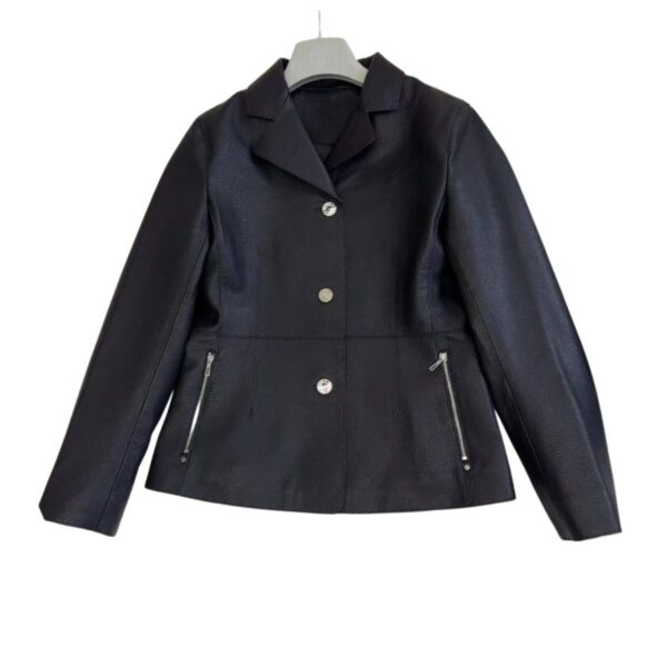 Hermes Grained Clou De Equestrian Jacket Black For Women