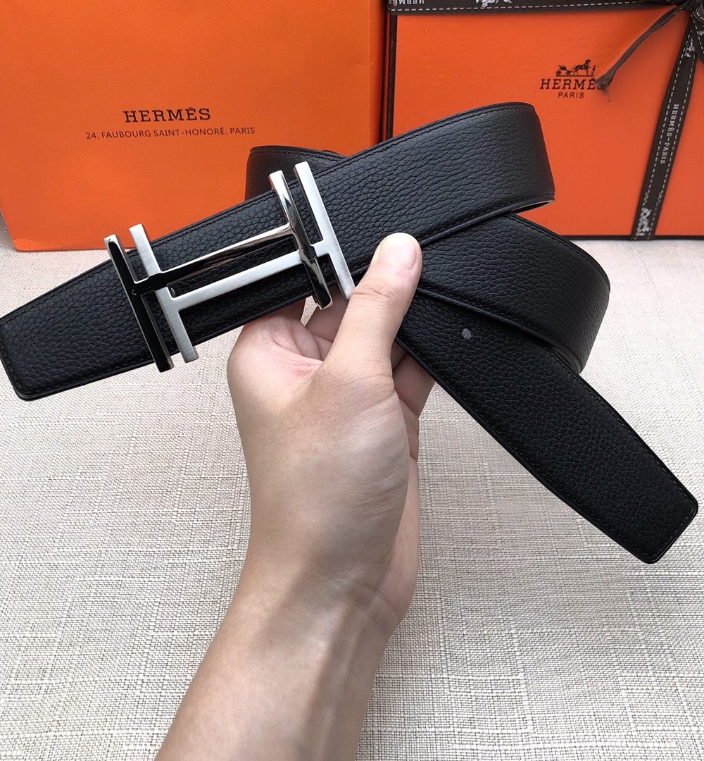 1:1 Replica Hermes H Belt Buckle & Reversible Black For Women, Women Belt