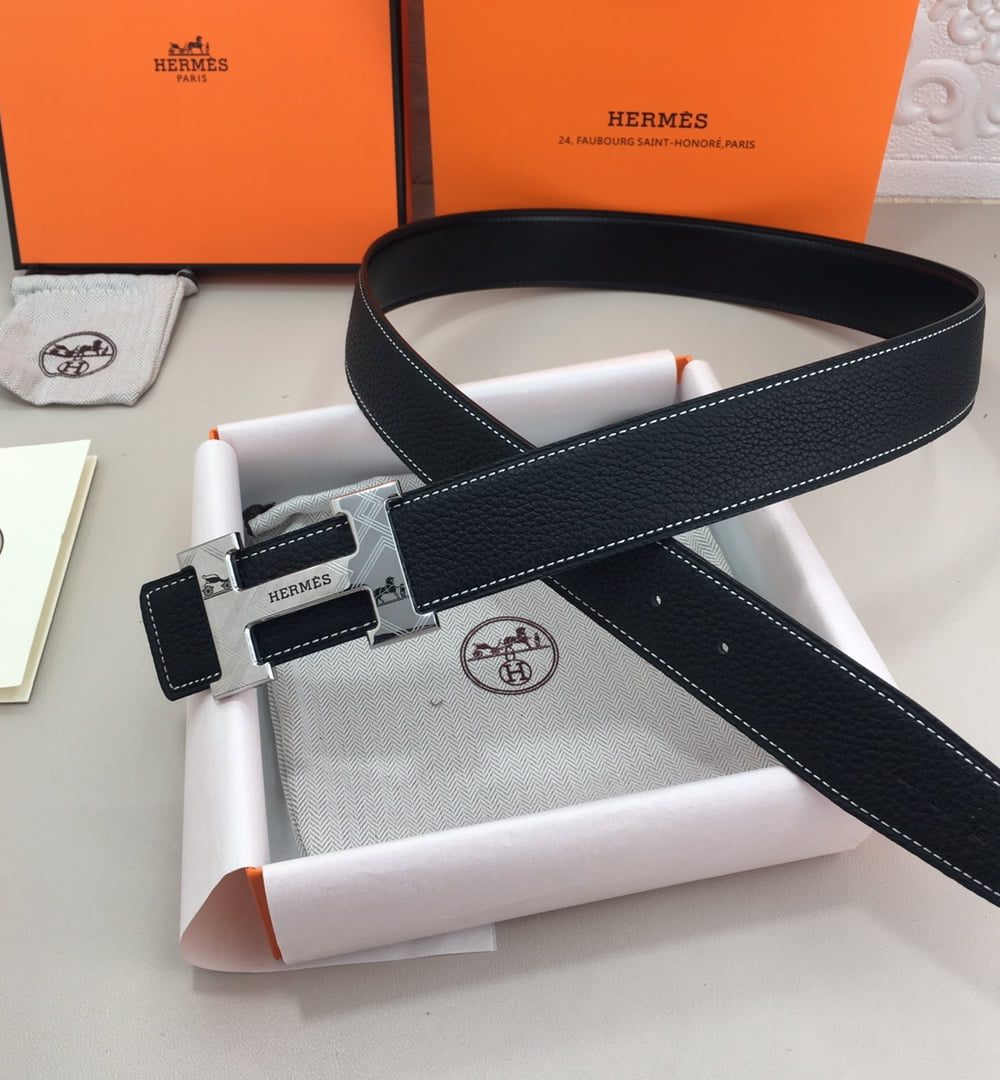 1:1 Replica Hermes H Belt Buckle & Reversible Black For Women, Women Belt
